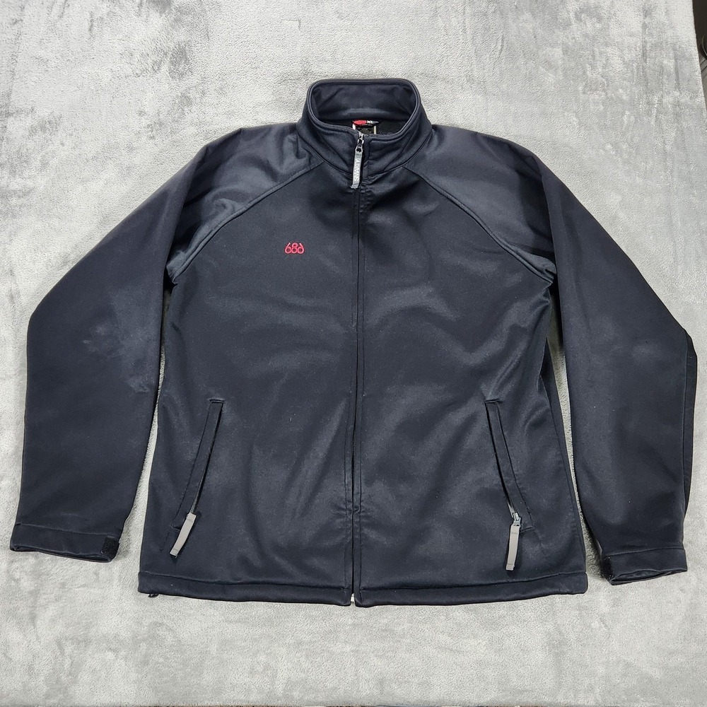 686 Jacket Mens XL Black SMARTY‎ Tech Softshell Fleece Lined Ski Snowboard
